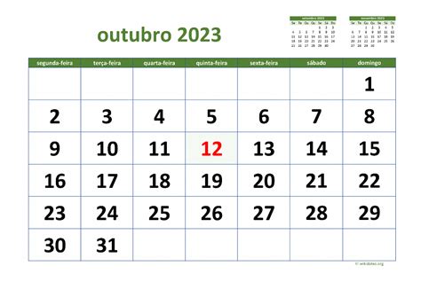 mes de outubro 2023 - calendário 2023 feriados